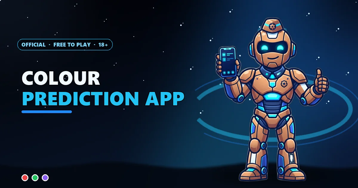 Bronze robot inspector holding a phone for the colour prediction app checklist