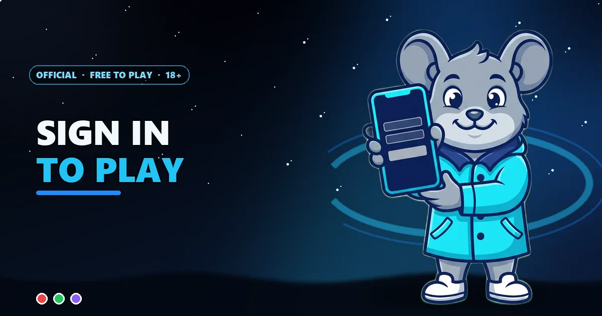 Lucky mouse with a phone sign-in screen for the Log In to Sagar Club page