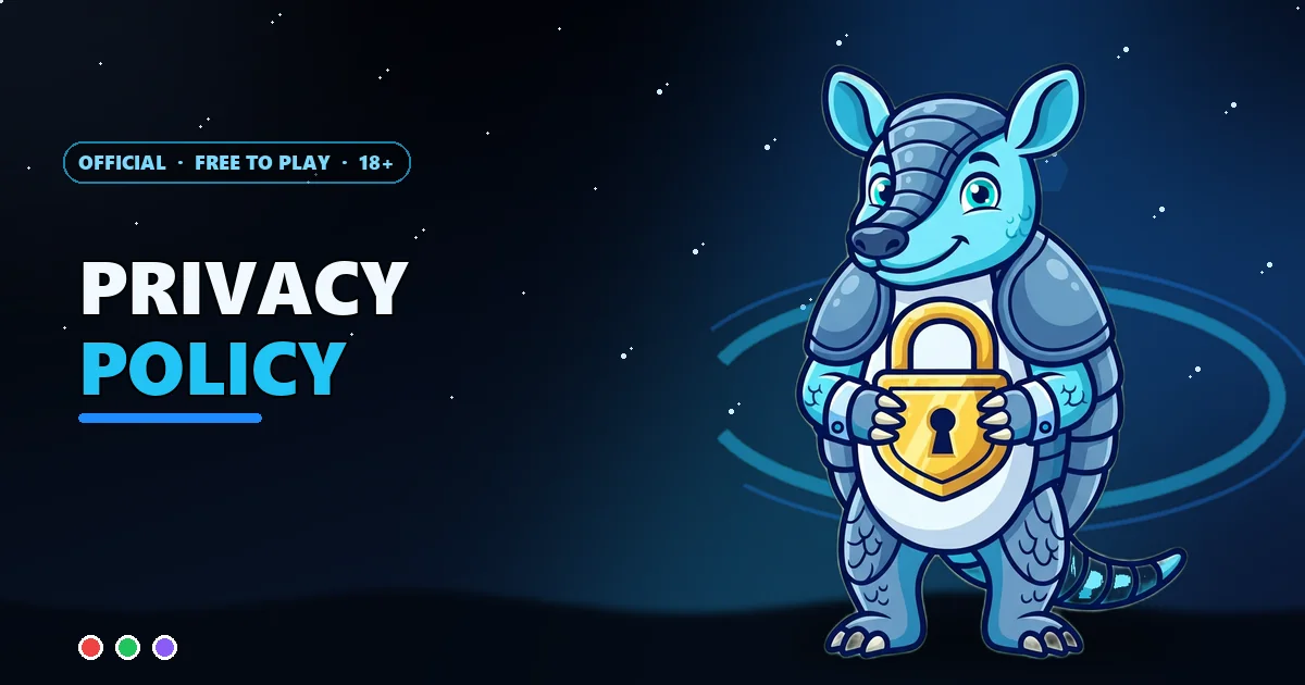 Armadillo mascot holding a golden padlock for the Sagar Club privacy policy