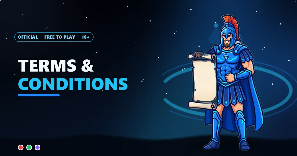 Hoplite mascot holding a scroll for the Sagar Club terms and conditions
